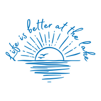 lake decal, car decal, truck decal, lifes better at the lake die cut vinyl decal, decal sticker, decal shop, get decaled, beach decal, sun decal