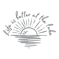 lake decal, car decal, truck decal, lifes better at the lake die cut vinyl decal, decal sticker, decal shop, get decaled, beach decal, sun decal
