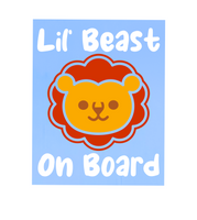 Little Beast Lion Baby On Board Decal