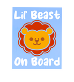 Little Beast Lion Baby On Board Decal