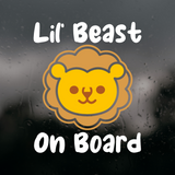 Little Beast Lion Baby On Board Decal