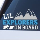 Die Cut Vinyl "Lil Explorers On Board" Decal - Get Decaled