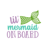 Cute Lil Mermaid Baby On Board Die Cut Decal - Get Decaled