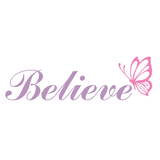 Die Cut Vinyl 'Believe' Butterfly Decal