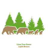 Die Cut Vinyl Bear Family Of 5 Decal - Vehicle / Window / Trailer Decal - Get Decaled