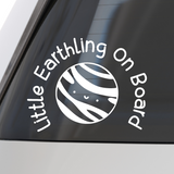 Little Earthling Baby On Board Decal for Cars, Trucks, Windshield & More - Get Decaled