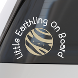 Little Earthling Baby On Board Decal for Cars, Trucks, Windshield & More - Get Decaled