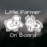 Die Cut Vinyl Little Farmer Baby On Board Dye Cut Car Decal