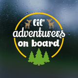 Die Cut Vinyl "Lil Adventurers On Board" Decal - Vehicle / Window Decal