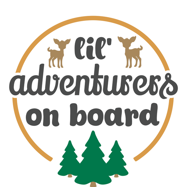 Die Cut Vinyl "Lil Adventurers On Board" Decal - Vehicle / Window Decal