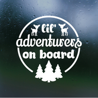 Die Cut Vinyl "Lil Adventurers On Board" Decal - Vehicle / Window Decal