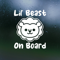 Little Beast Lion Baby On Board Decal