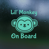 Little Monkey Baby On Board Car Sticker Decal