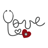 Die Cut Vinyl Stethoscope 'Love' Decal - Get Decaled