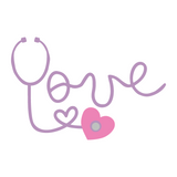 Die Cut Vinyl Stethoscope 'Love' Decal - Get Decaled