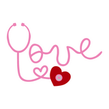 Die Cut Vinyl Stethoscope 'Love' Decal - Get Decaled