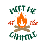 Die Cut Vinyl Meet Me At The Campfire Decal - Trailer Decal, Camper Decal - Get Decaled