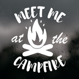 Die Cut Vinyl Meet Me At The Campfire Decal - Trailer Decal, Camper Decal
