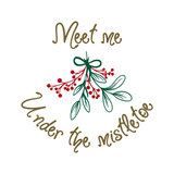 Meet Me Under The Mistletoe Decal - Waterproof Die Cut Vinyl Decal