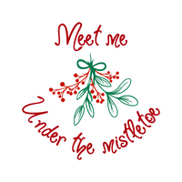 Meet Me Under The Mistletoe Decal - Waterproof Die Cut Vinyl Decal