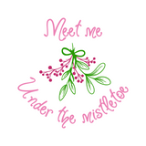 Meet Me Under The Mistletoe Decal - Waterproof Die Cut Vinyl Decal