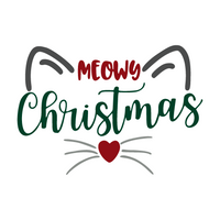 Multi-Color Die Cut Vinyl "Meowy Christmas" Decal