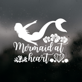 Mermaid At Heart Decal - Waterproof Die Cut Vinyl Decal - Get Decaled