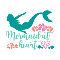 Mermaid At Heart Decal - Waterproof Die Cut Vinyl Decal