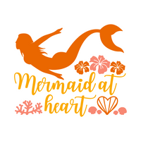 Mermaid At Heart Decal - Waterproof Die Cut Vinyl Decal