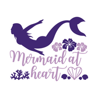 Mermaid At Heart Decal - Waterproof Die Cut Vinyl Decal