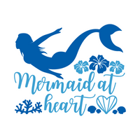 Mermaid At Heart Decal - Waterproof Die Cut Vinyl Decal