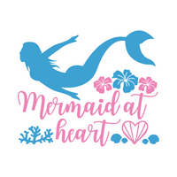 Mermaid At Heart Decal - Waterproof Die Cut Vinyl Decal