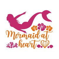Mermaid At Heart Decal - Waterproof Die Cut Vinyl Decal