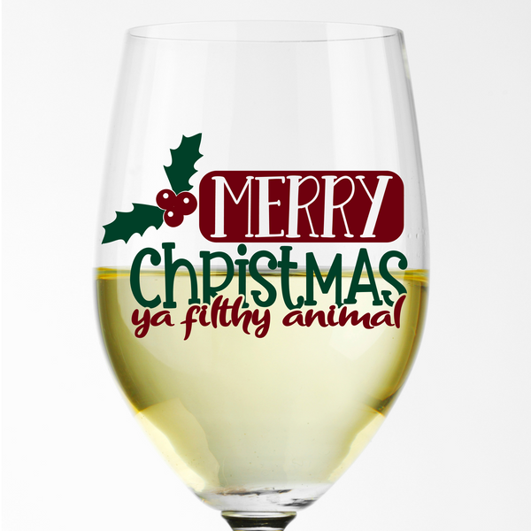 X10 Christmas 2024 Vinyl Decal Stickers - For DIY Glitter Wine Glasses Or Baubles