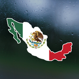 Country Of Mexico Cropped Flag Sticker Decal - Waterproof Vinyl Decal