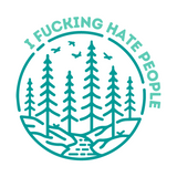 Funny Die Cut Vinyl "I F-ing Hate People" Decal - Waterproof Vehicle, Camper, Window Decal - Get Decaled