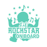 Die Cut Vinyl Lil Rockstar On Board Decal