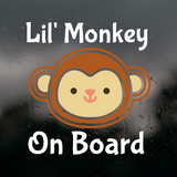 Little Monkey Baby On Board Vinyl Car Sticker Decal