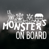 Die Cut Vinyl "Lil' Monsters On Board" Baby Car Decal