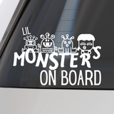 Die Cut Vinyl "Lil' Monsters On Board" Baby Car Decal - Get Decaled