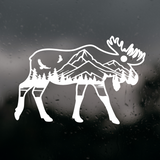 Die Cut Vinyl Outdoor Scene Moose Decal