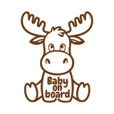 Die Cut Vinyl Moose Baby On Board Decal