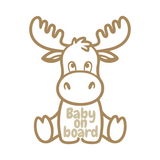 Die Cut Vinyl Moose Baby On Board Decal