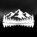 Large Die Cut Vinyl Mountain Range Decal
