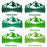 Large Die Cut Vinyl Mountain Range Decal