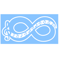 Die Vinyl Music Lover Infinity Decal - Vehicle / Window / Tumbler Waterproof Vinyl Decal