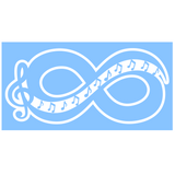 Die Vinyl Music Lover Infinity Decal - Vehicle / Window / Tumbler Waterproof Vinyl Decal