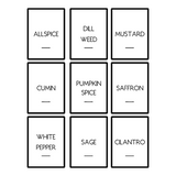 52 Pc Waterproof Vinyl Spice Jar Decal Stickers