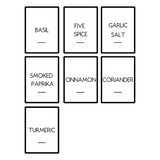 52 Pc Waterproof Vinyl Spice Jar Decal Stickers