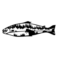 custom decal, custom fish decal, fish scene decal, camper decal, trailer decal, decal shop, stickers, bear decal, get decaled